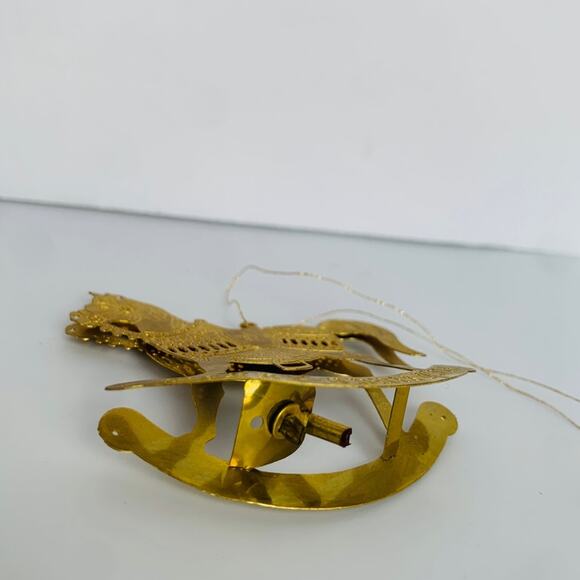 Vintage Brass Rocking Horse Ornament - Picture 6 of 7